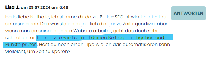 lieber blog kommentar