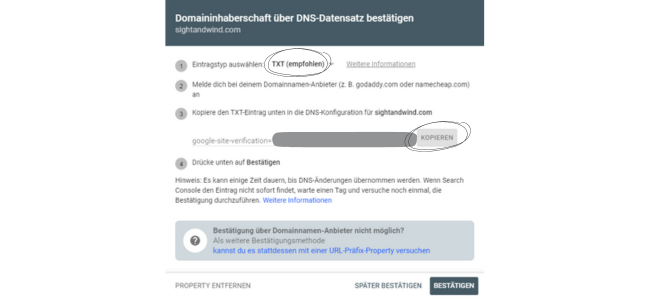 Schritt 4 Google Search Console einrichten