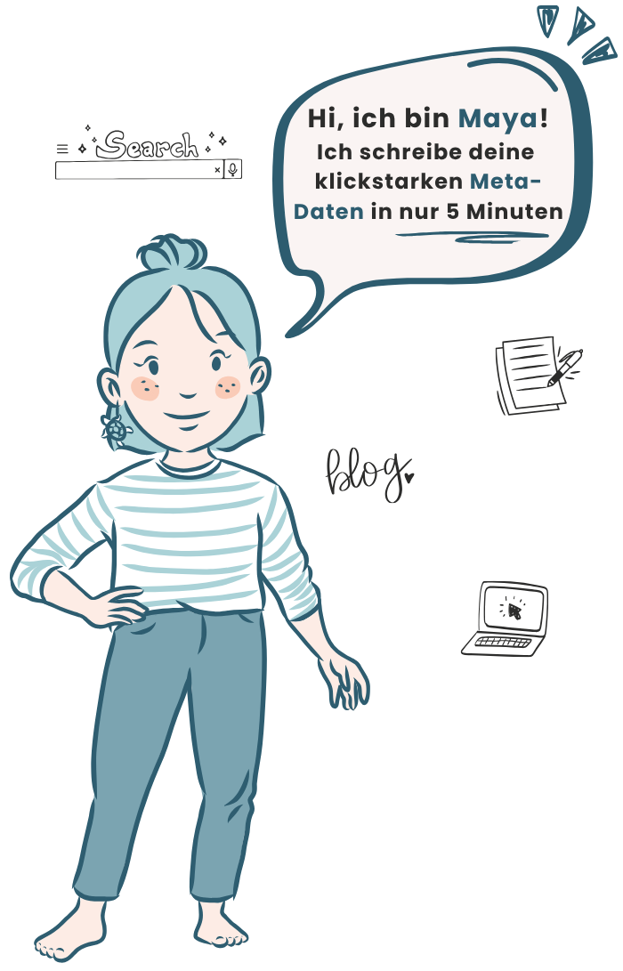 GPT Maya stellt sich mit Sprechblase vor